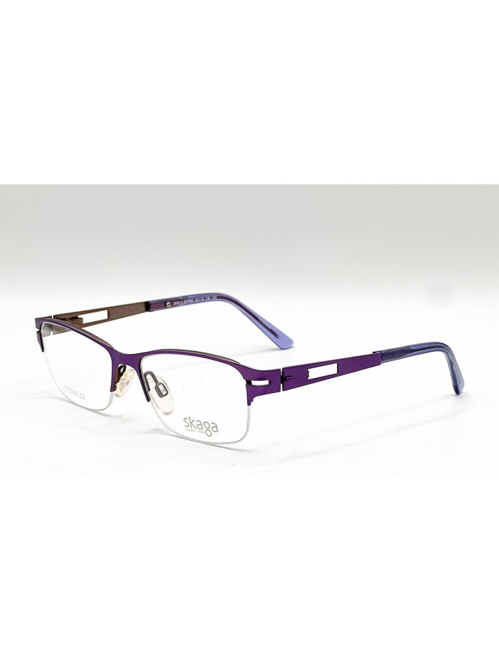 Skaga 2534-U Sormi 109 Lilac Semi Rimless Authentic Eyeglass Frames 49-15